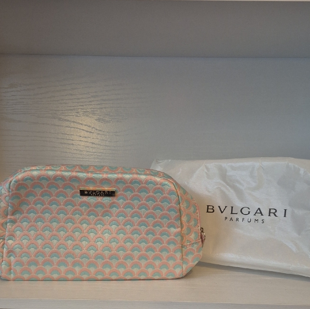 Bulgari Parfums Aqua and Pink Cosmetic Case
